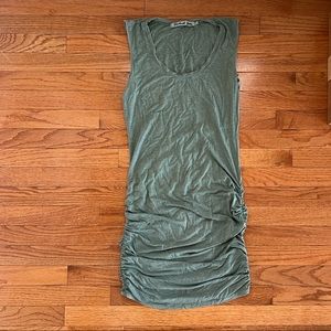 Sage Green Michael Stars Ruched Jersey Tank Mini Dress